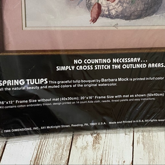 Vintage Dimensions Spring TulipsCross Stitch Kit - Picture 3 of 6